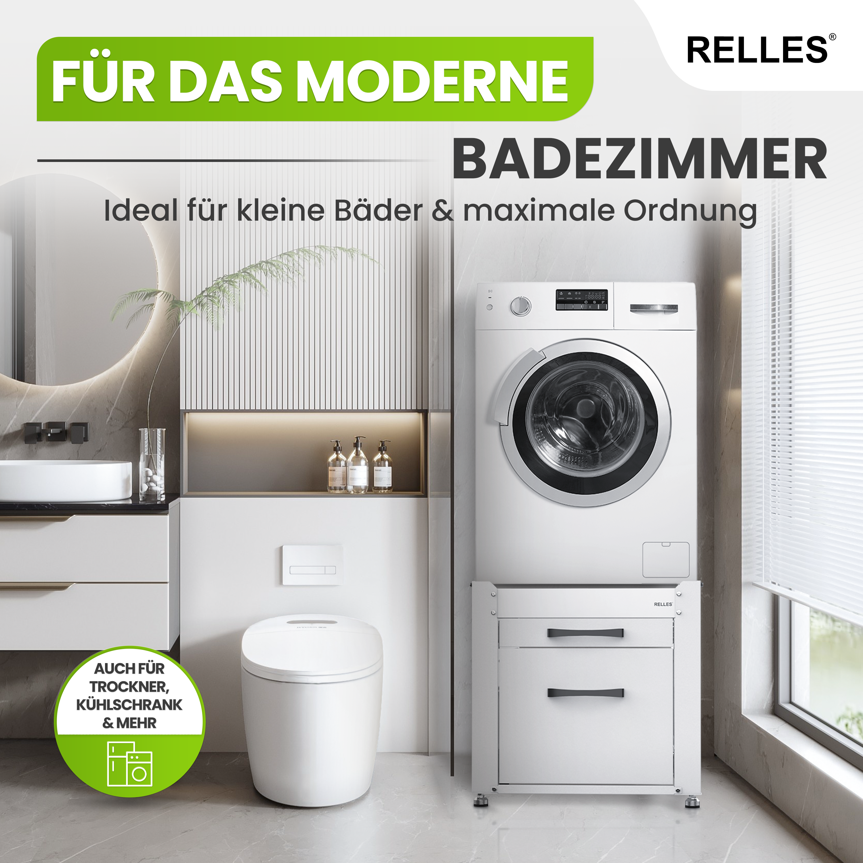 RELLES Untergestell mit Schublade und Ablage – Anwendung