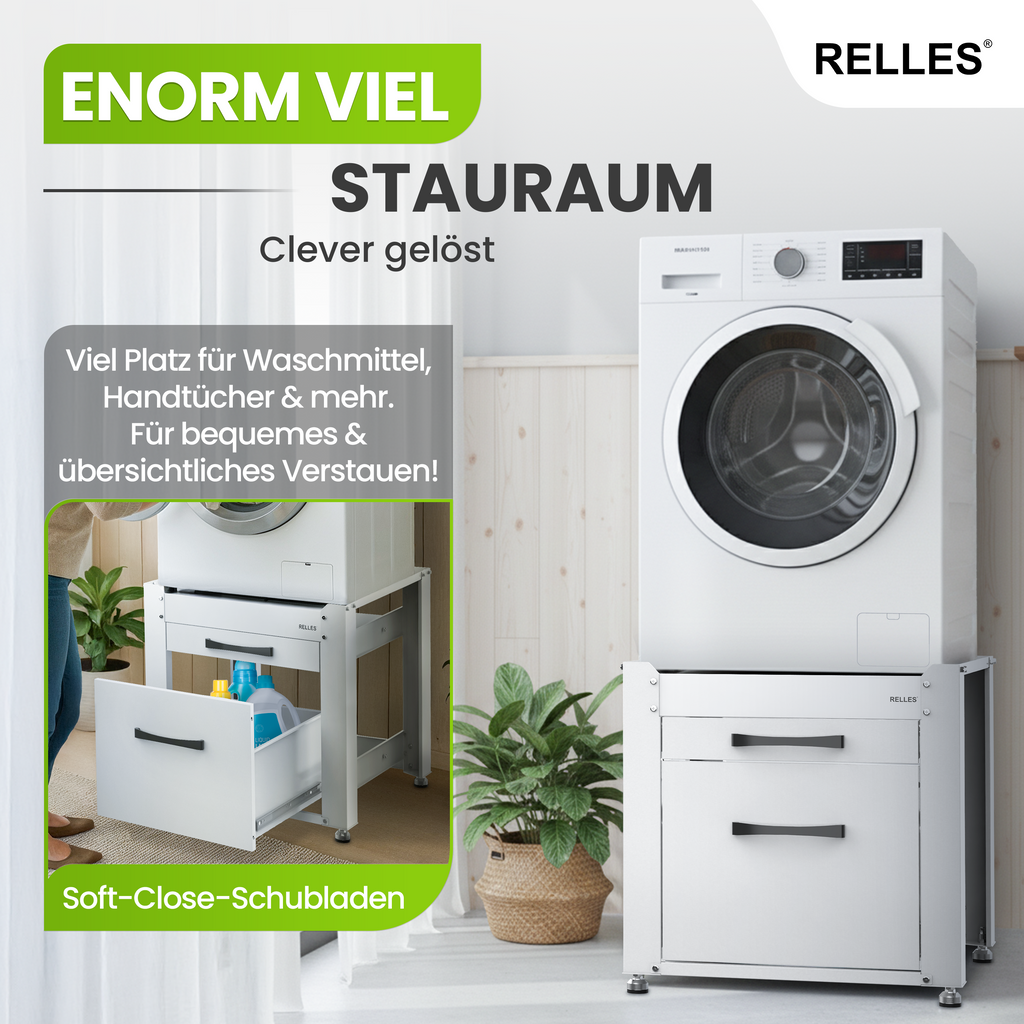 RELLES Untergestell mit Schublade und Ablage – Detail