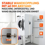 Waschmaschinenspanngurt und Abstandhalter, 4m zum Sichern von Waschmaschine oder Trockner, Spanngurt mit Ratsche Zurrgurt, weiß (4m)