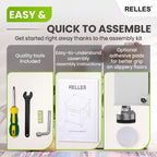 Tools, assembly instructions and adhesive pads for the RELLES base frame A004